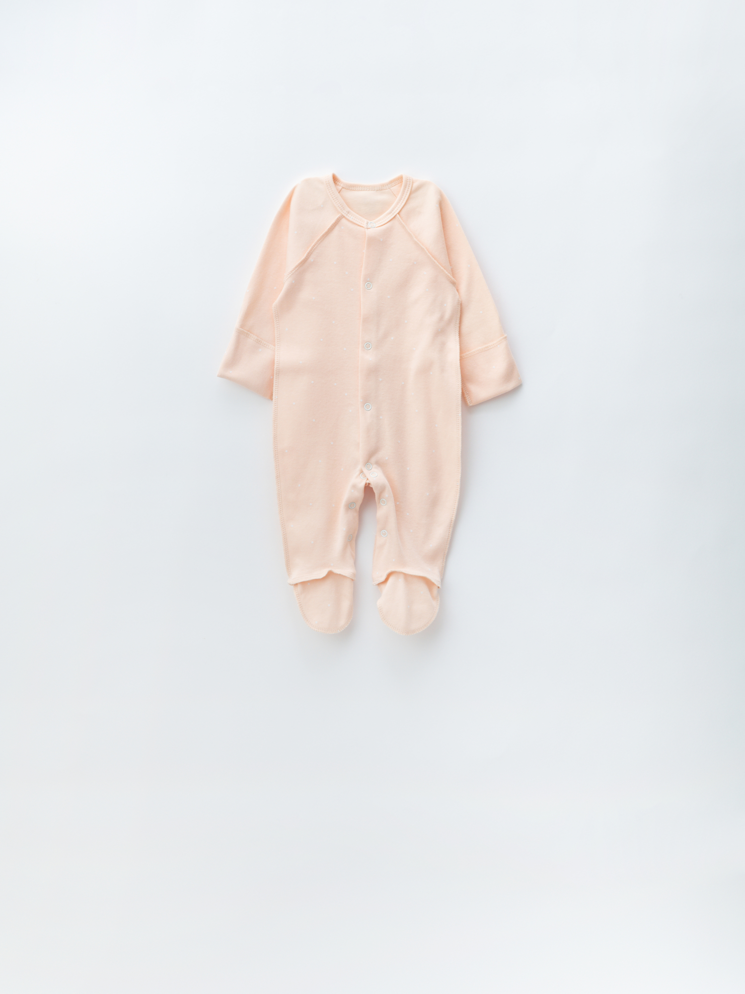 Комбинезон для новорожденных 2 шт. (56/18, бел/персик)