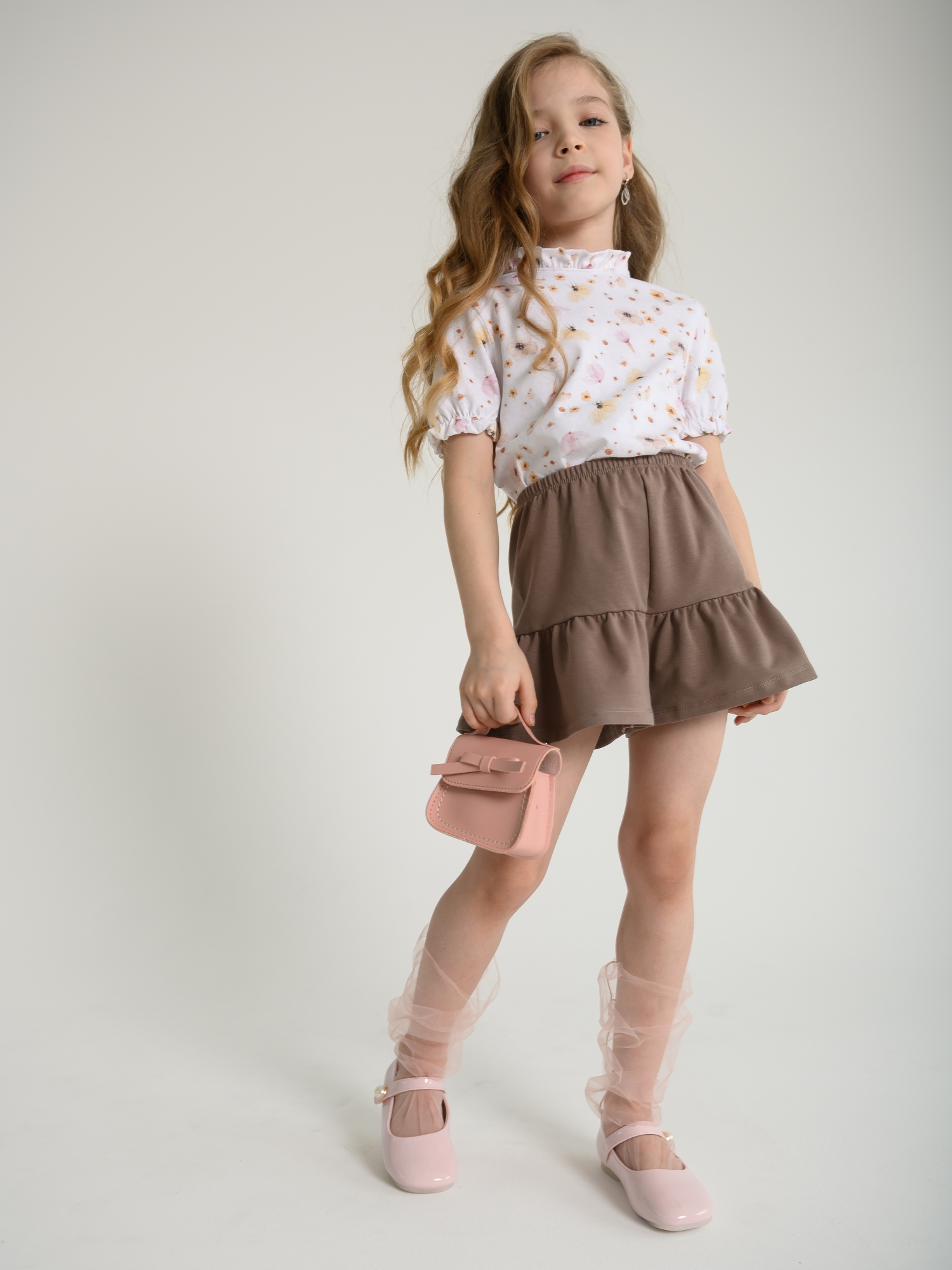 Шорты юбка  (104/30, мокко)