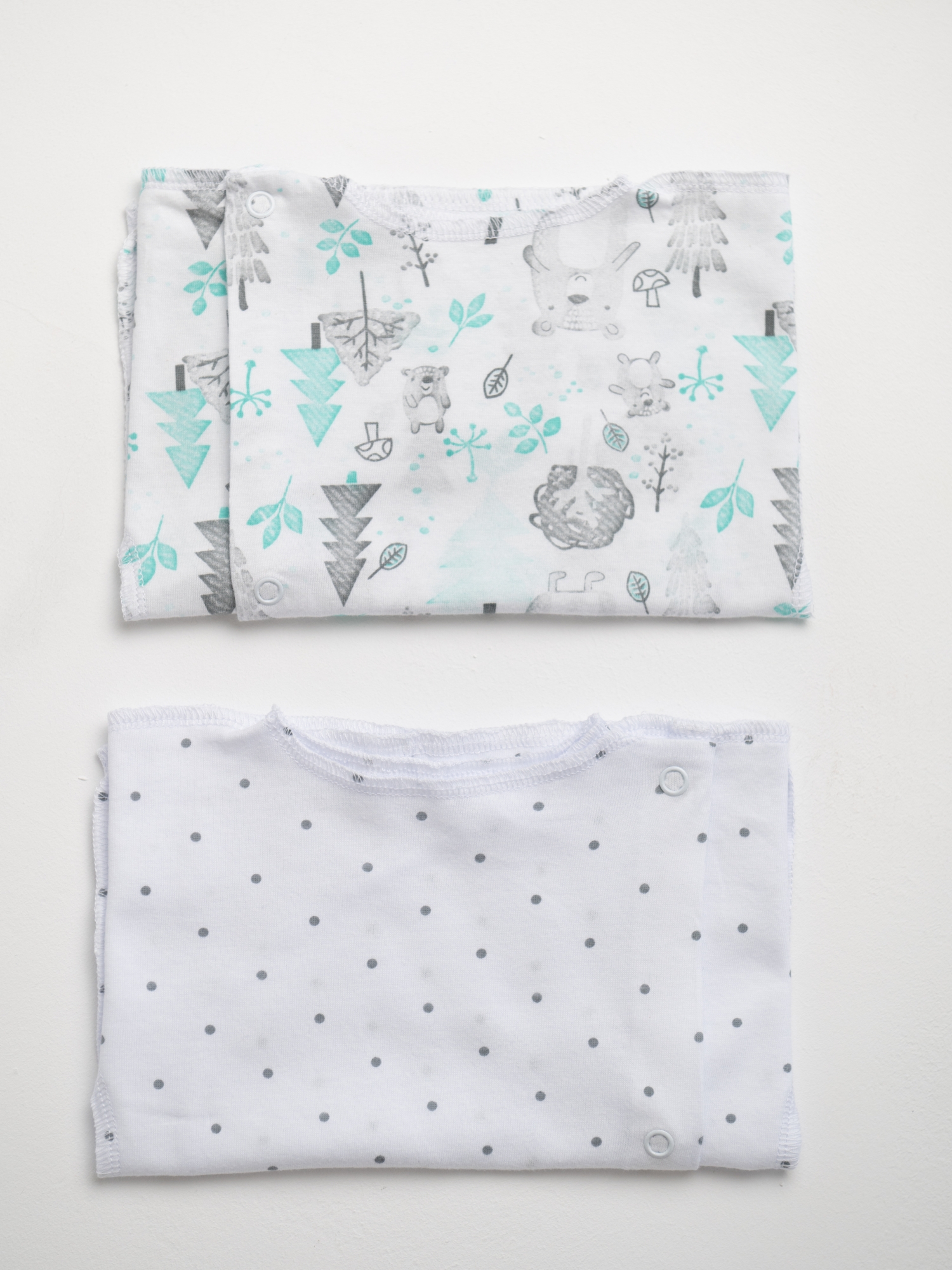 Распашонка для новорожденных комплект 2 шт (56/18, Белый)