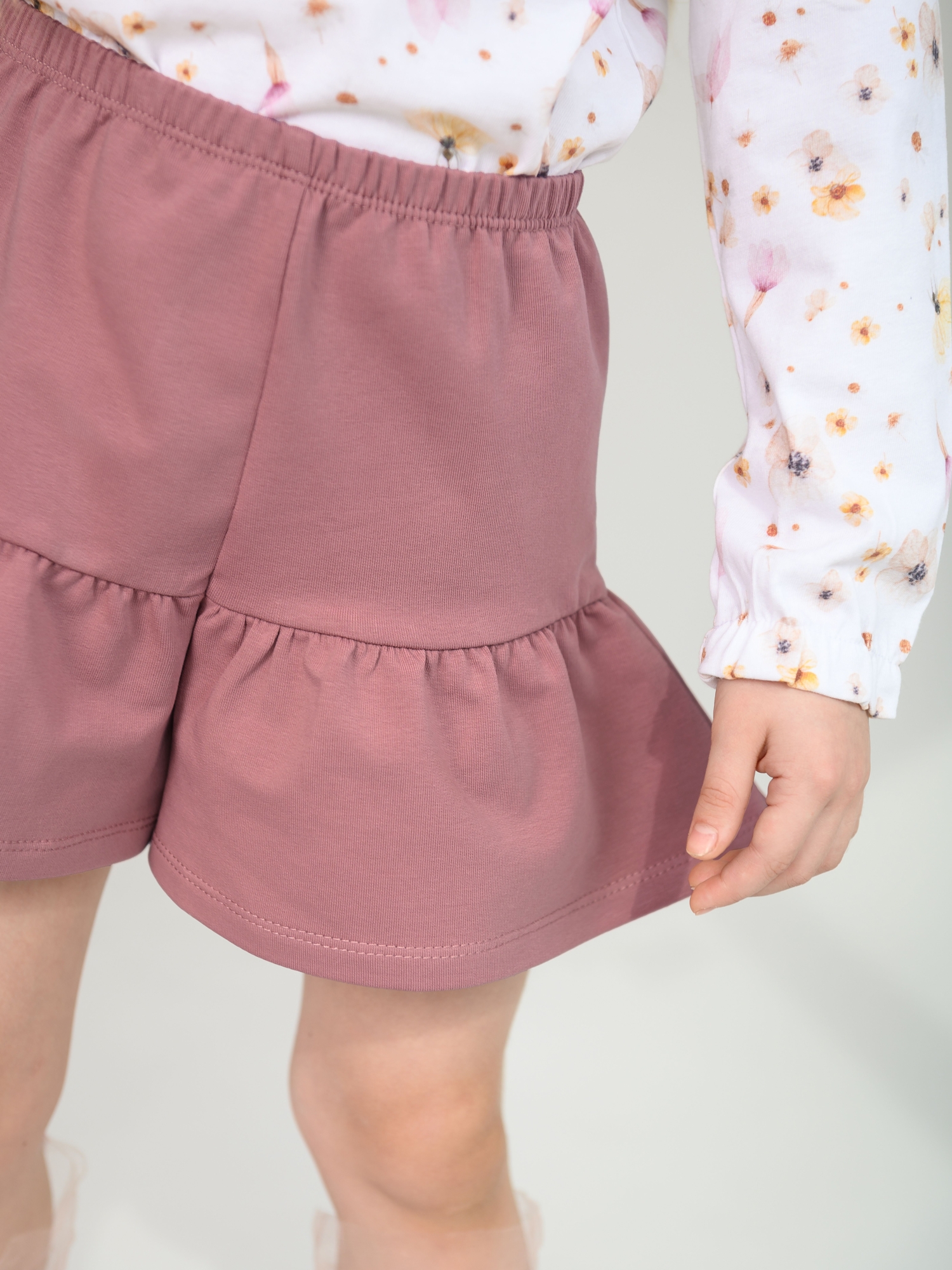 Шорты юбка  (122/32, розовый)