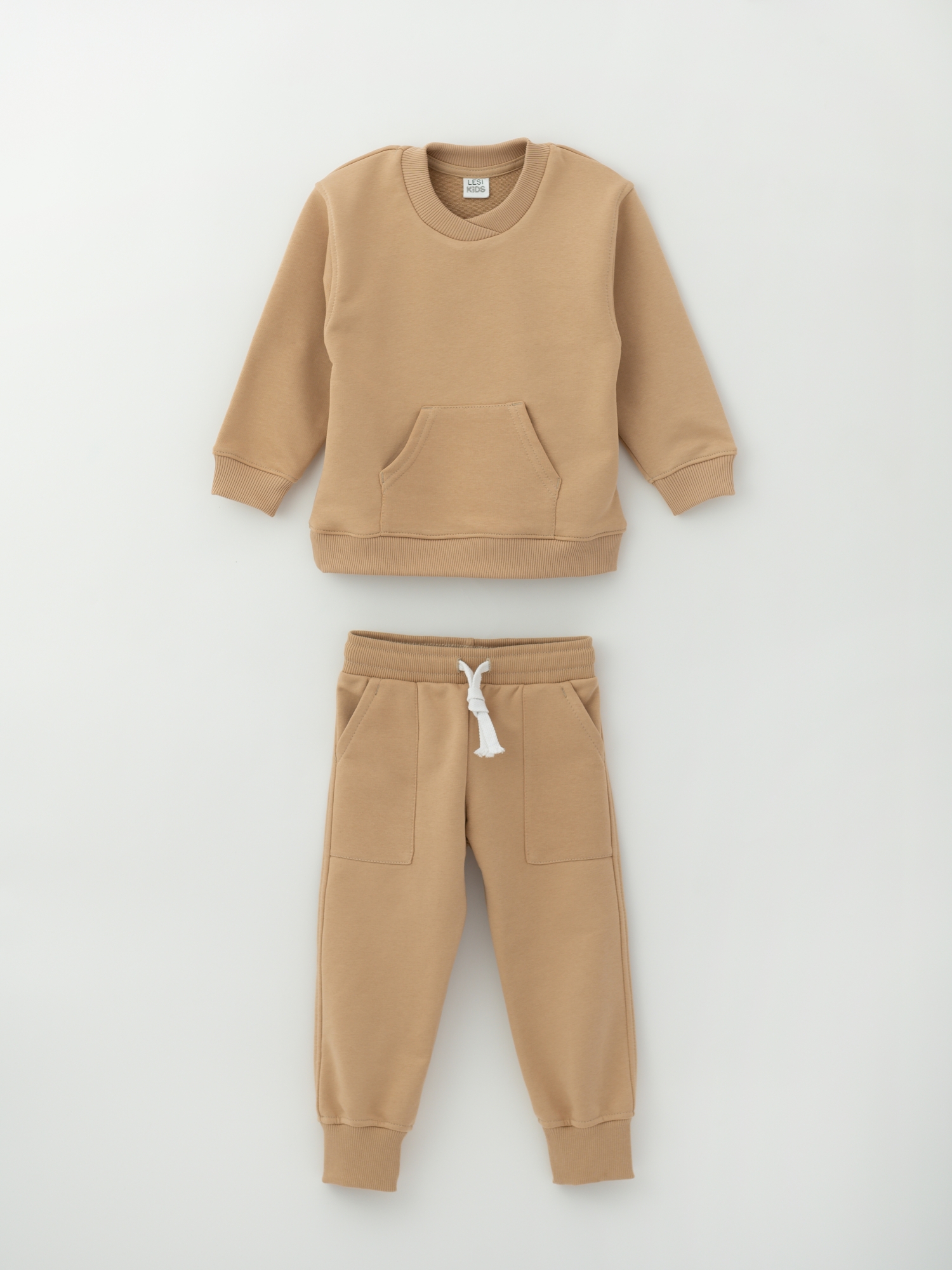 Костюм свитшот+брюки песочный