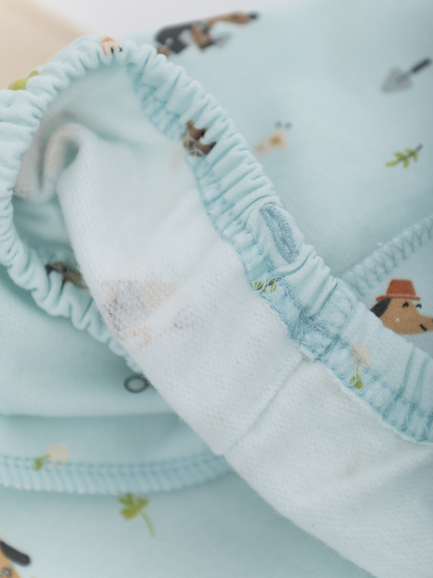 Ползунки утепленные (62/20, беж/бирюза)