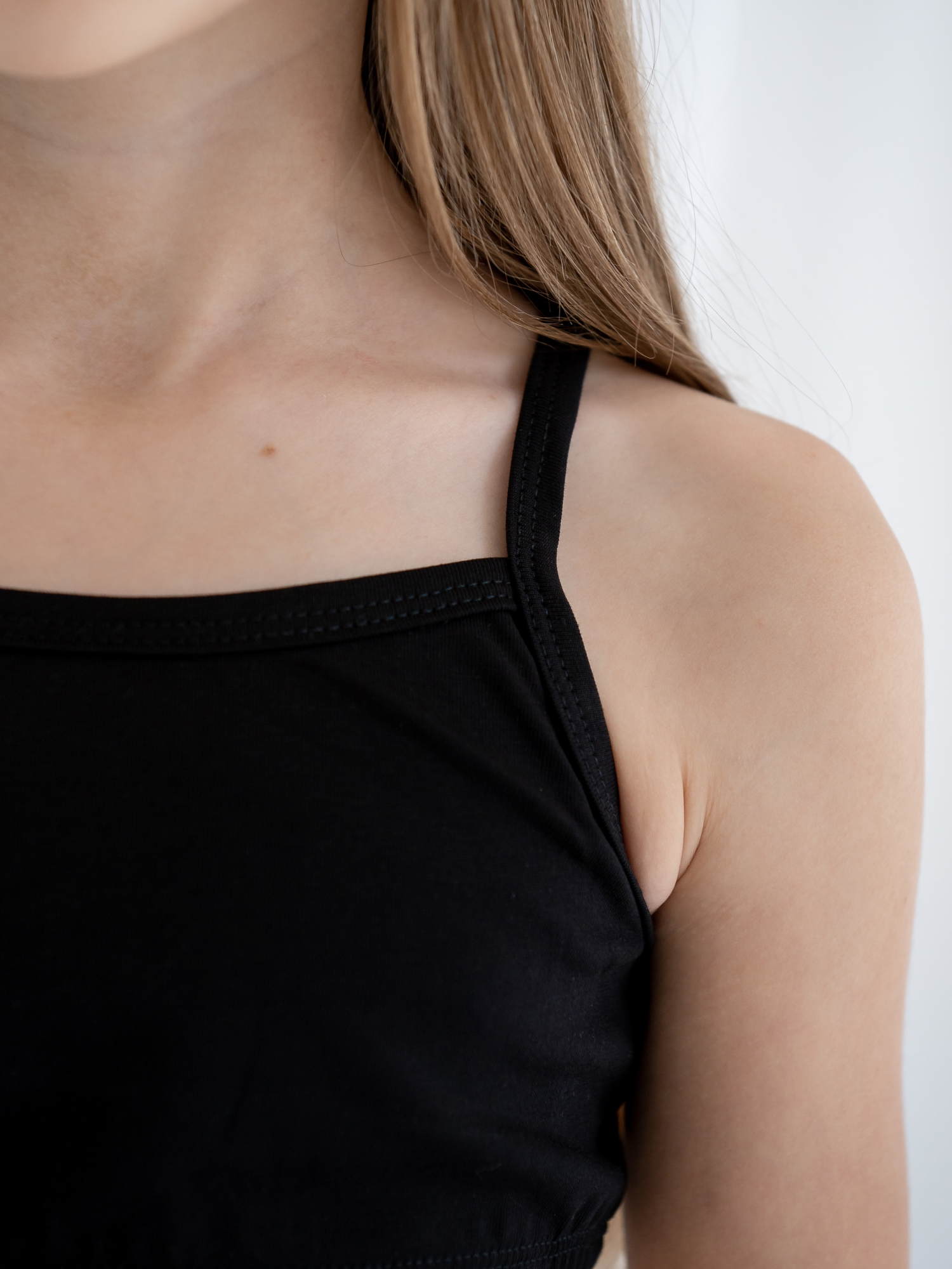 Топ бельевой для девочки (158/40, Черный)