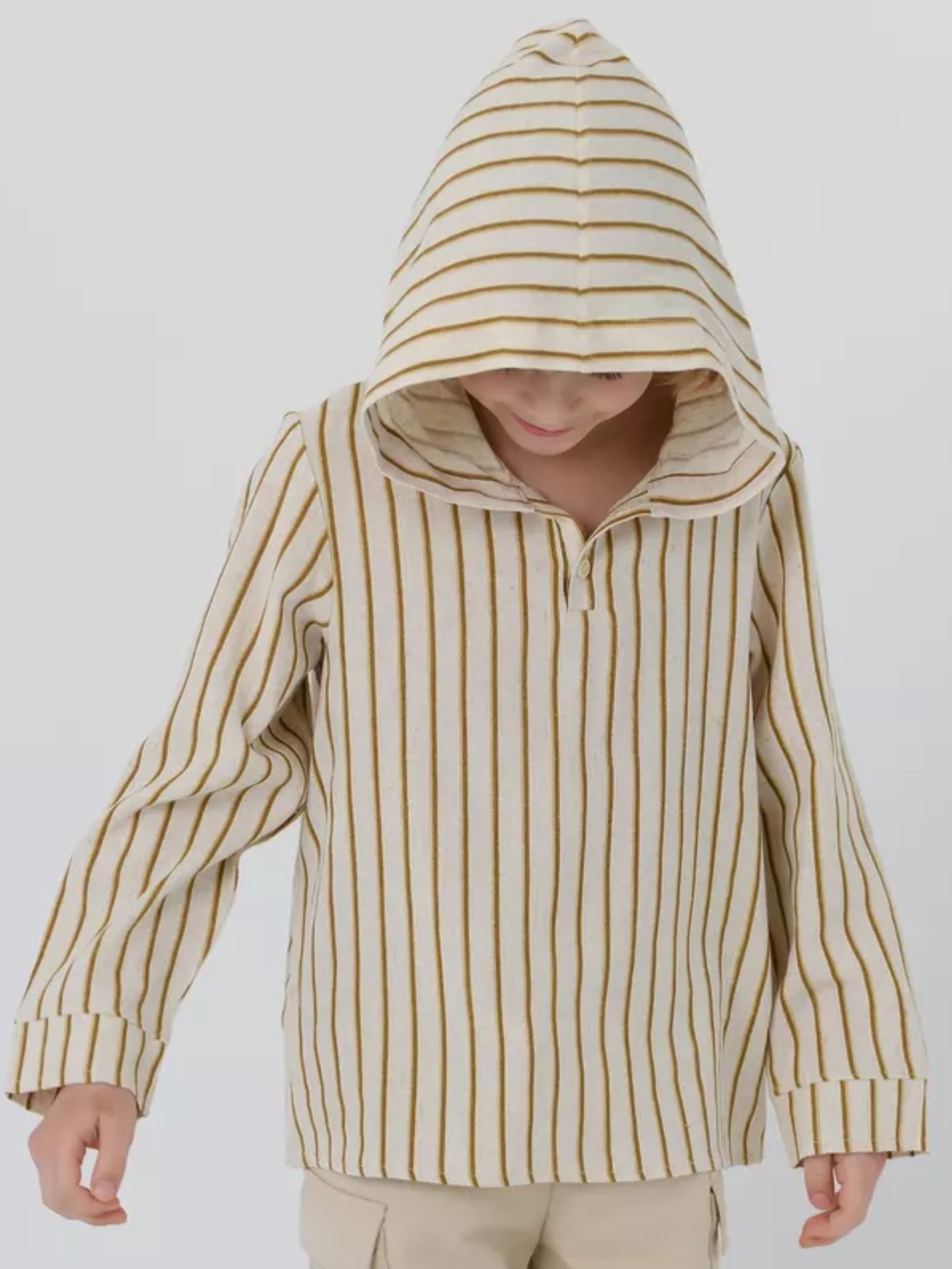 Туника с капюшоном  (104/30, корич/беж)