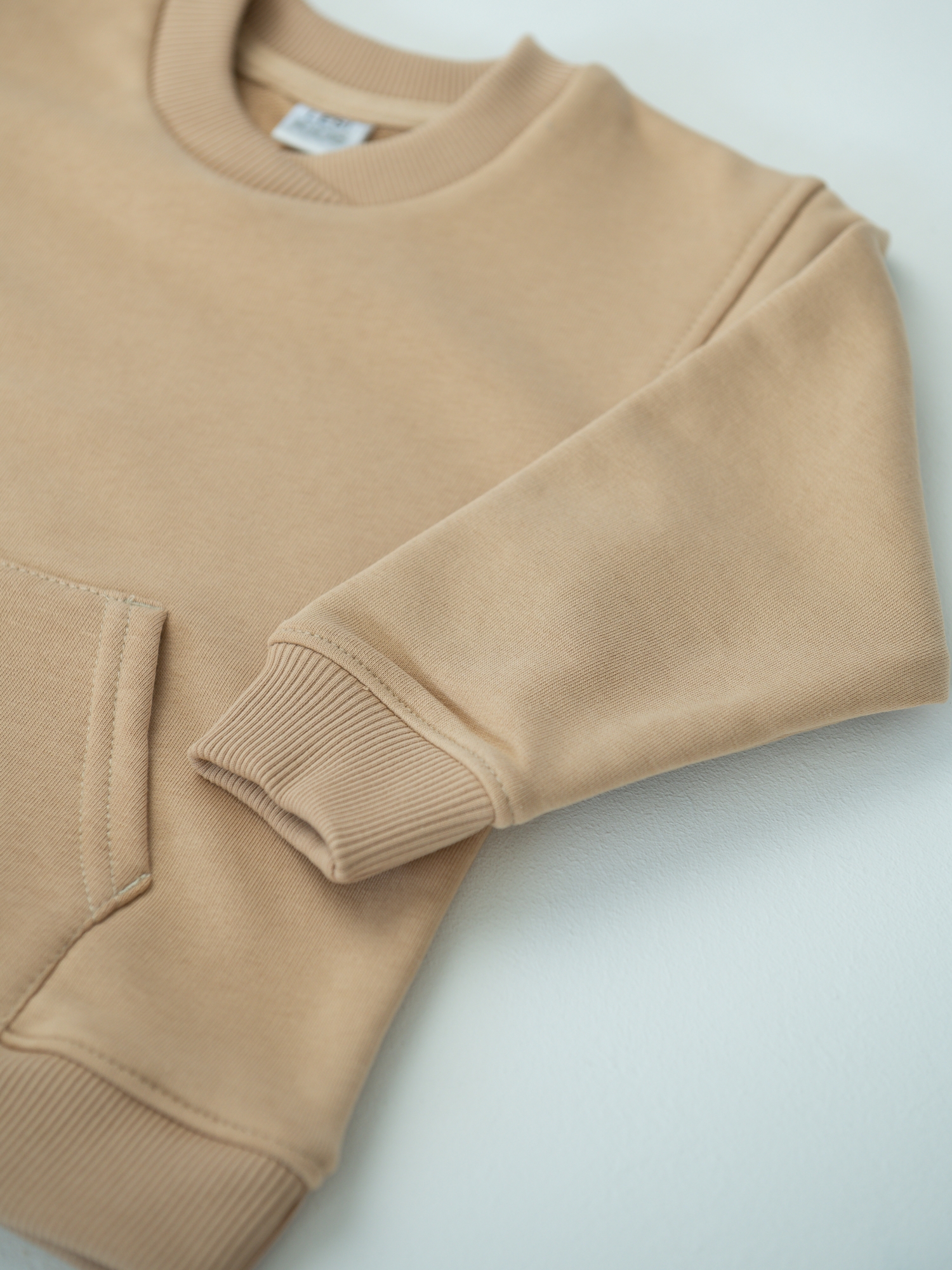 Костюм свитшот+брюки песочный (98/28, Песочный)