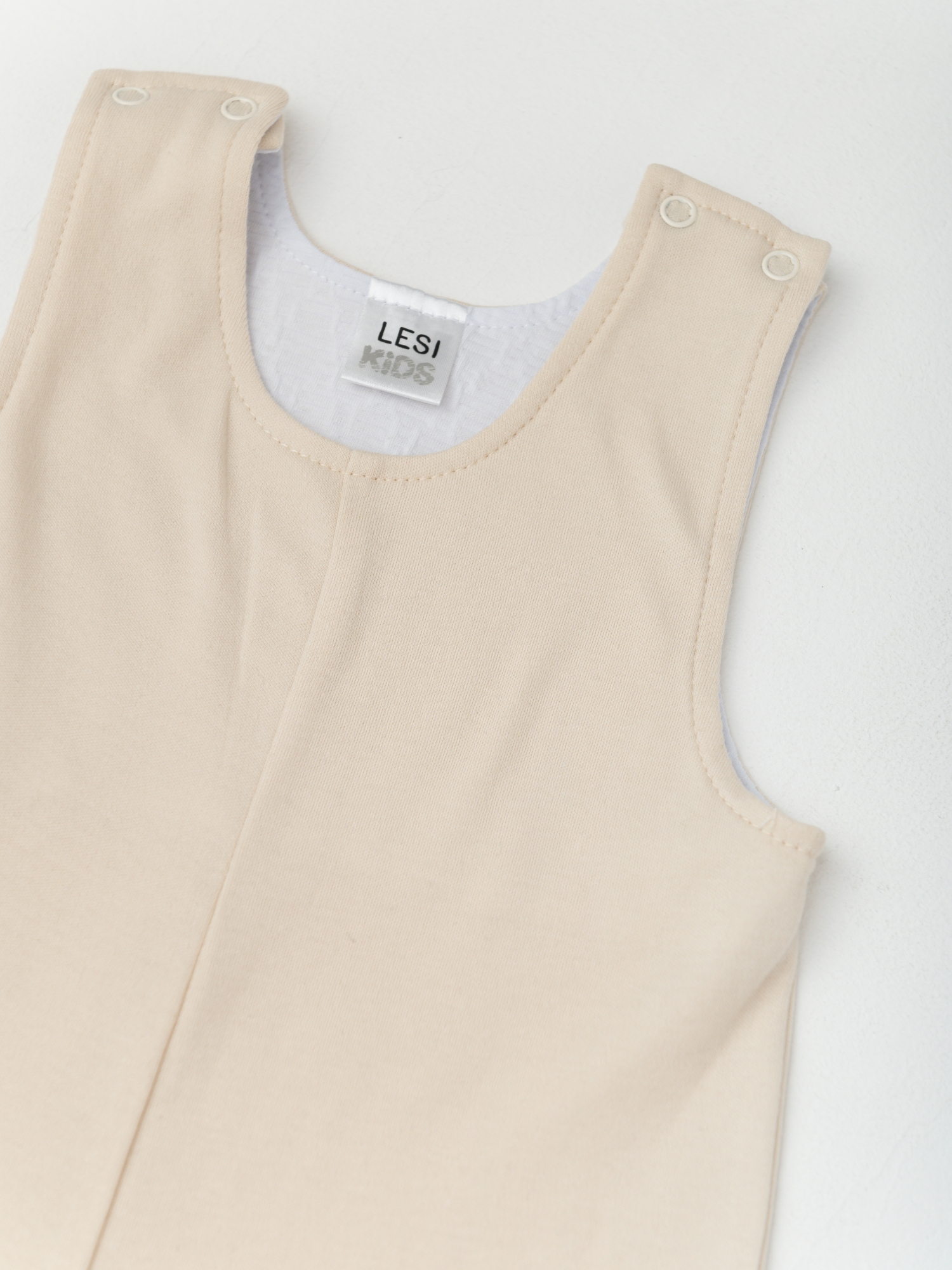 Полукомбинезон 2 шт. комплект (92/28, беж/клетка)