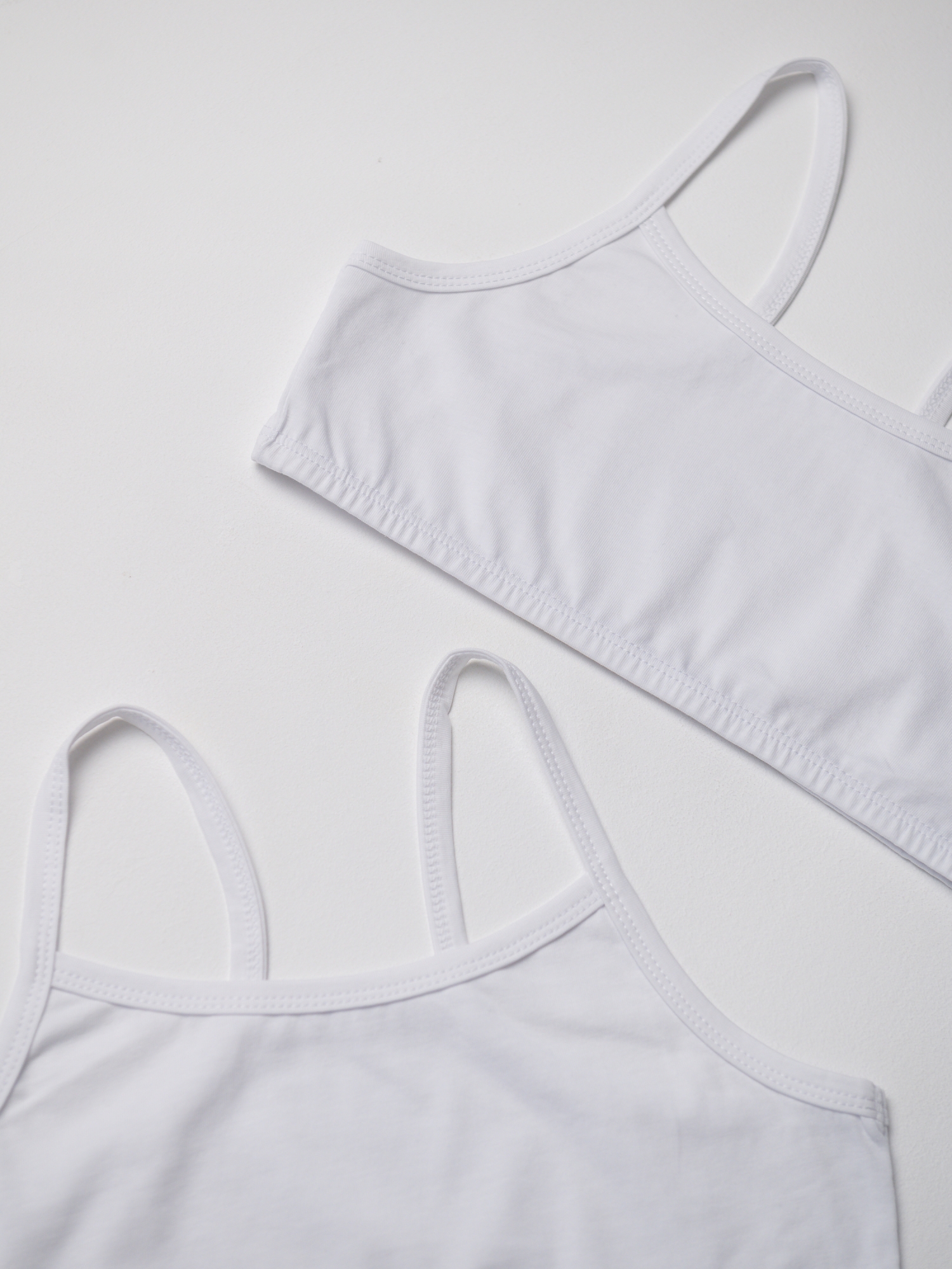 Топ бельевой для девочки (140/36, Белый)