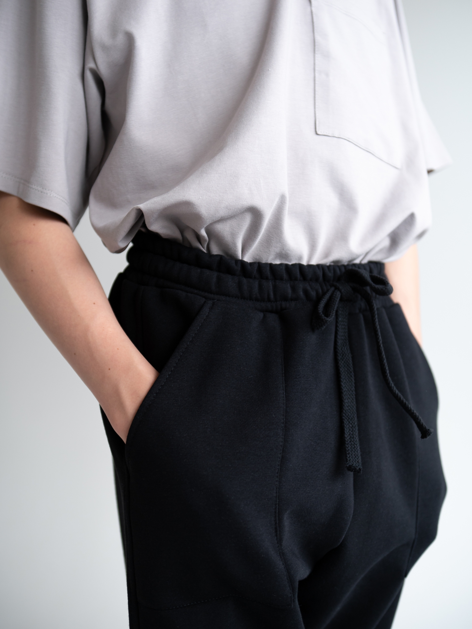 Джоггеры для мальчика (134/34, Черный)