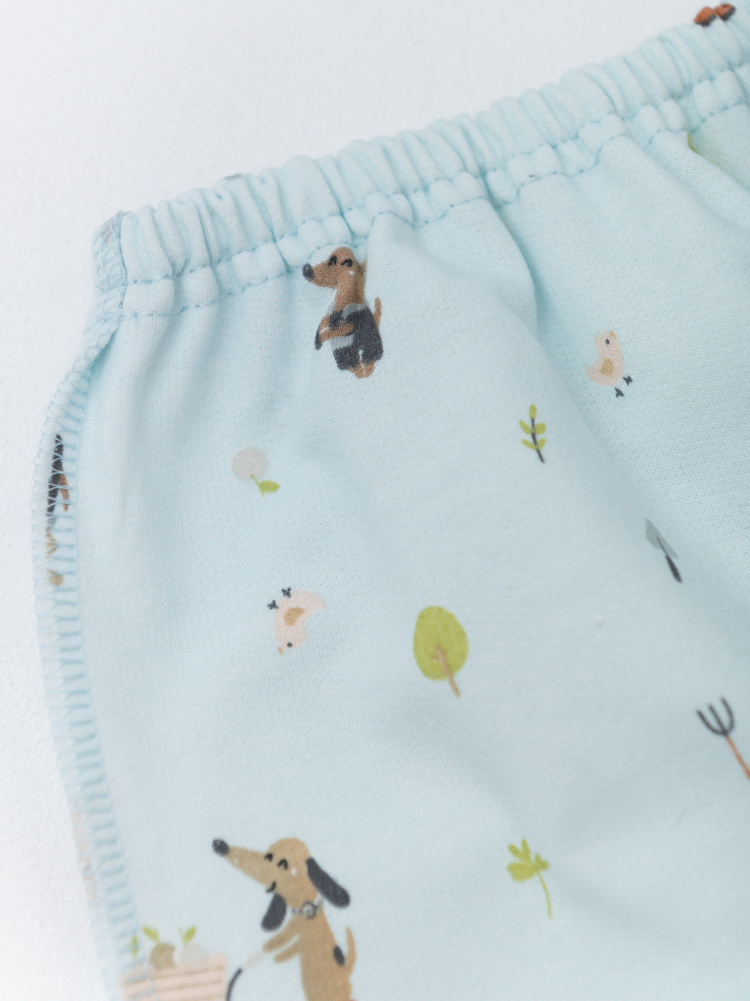 Ползунки со следом утеплённые (62/20, голубой)